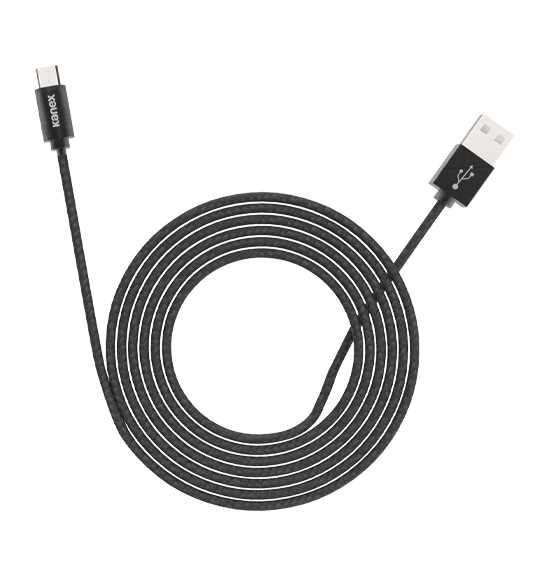 Surichinmoi Genre vocaal Kanex Premium Micro USB to USB-A DuraBraid Nylon Braided Cable 4 feet (1.2  Meter)-Black