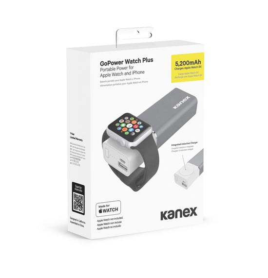 Kanex GoPower Watch Plus Portable Power for Apple Watch and iPhone