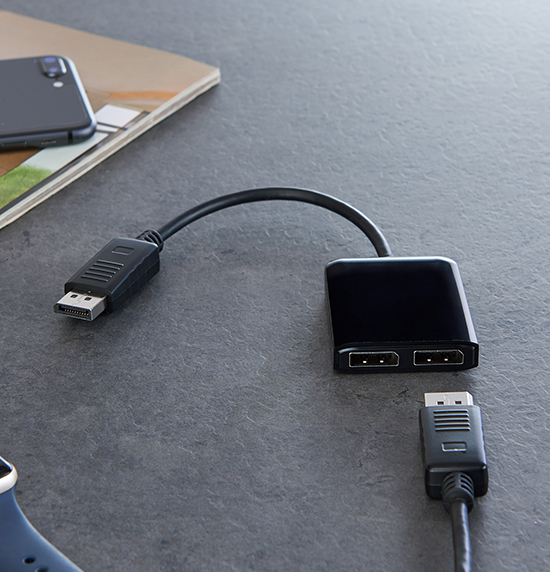 Kanex iAdapt DisplayPort™ to Dual HDMI™ Adapter with 4K Support