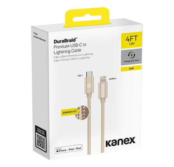 KanexPro DuraBraid USB-C to Lightning Cable - Thumbnail 3